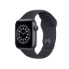 Refurbished Apple Watch Serie 6 | 40mm | Aluminium Spacegrau | Mitternachtsblaues Sportarmband | GPS | WiFi
