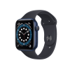 Refurbished Apple Watch Serie 6 | 44mm | Aluminium Blau | Mitternachtsblaues Sportarmband | GPS | WiFi