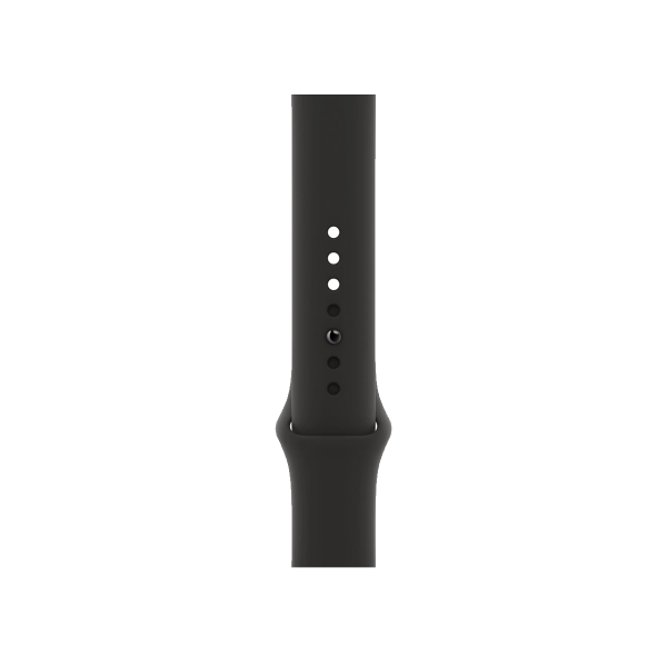 Refurbished Apple Watch Serie 6 | 44mm | Stainless Steel Graphit | Schwarzes Sportarmband | GPS | WiFi 