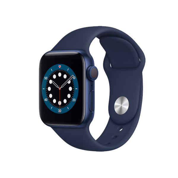 Refurbished Apple Watch Serie 6 | 40mm | Aluminium Blau | Blaues Sportarmband | GPS | WiFi + 4G