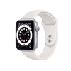 Apple Watch Series 6 | 44mm | Aluminium Case Zilver | Wit sportbandje | GPS | WiFi + 4G