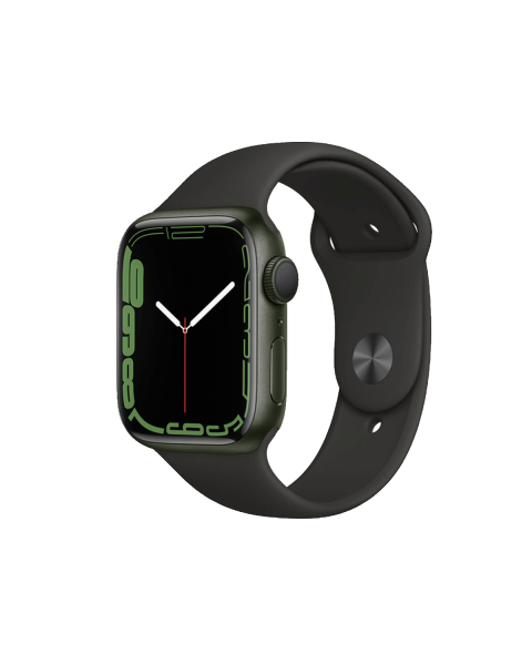 Refurbished Apple Watch Serie 7 | 41mm | Aluminium Grün | Schwarzes Sportarmband | GPS | WiFi