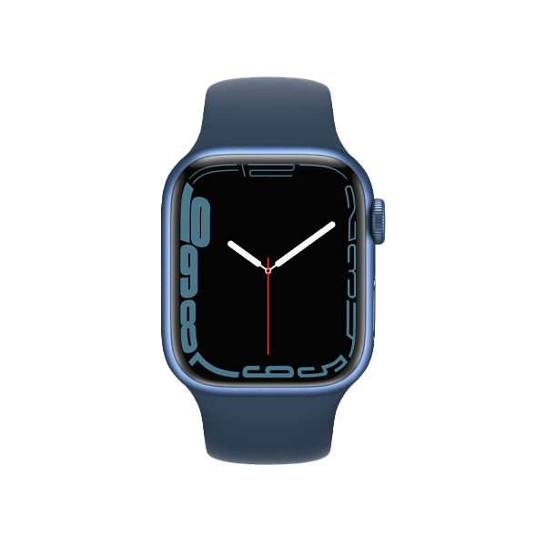 Refurbished Apple Watch Serie 7 | 41mm | Aluminium Blau | Blaues Sportarmband | GPS | WiFi + 4G