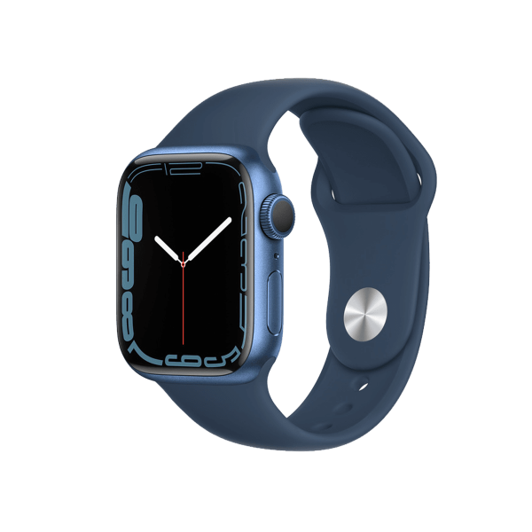 Refurbished Apple Watch Serie 7 | 41mm | Aluminium Blau | Blaues Sportarmband | GPS | WiFi