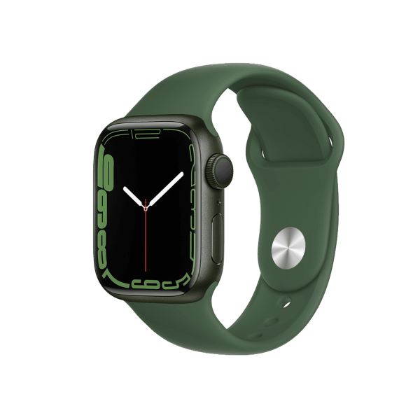 Refurbished Apple Watch Serie 7 | 41mm | Aluminium Grün | Grünes Sportarmband | GPS | WiFi + 4G