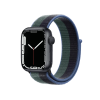 Refurbished Apple Watch Serie 7 | 41mm | Aluminium Mitternachtsblau | Mitternacht/Eukalyptus Sport Loop | GPS | WiFi