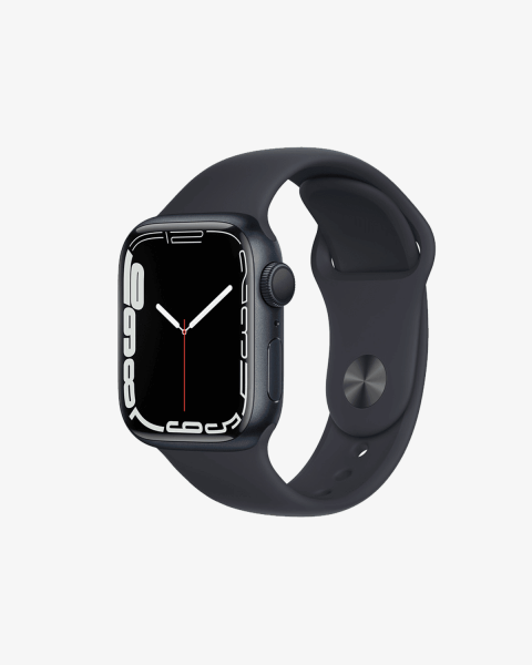 Refurbished Apple Watch Serie 7 | 41mm | Aluminium Mitternachtsblau | Blaues Sportarmband | GPS | WiFi
