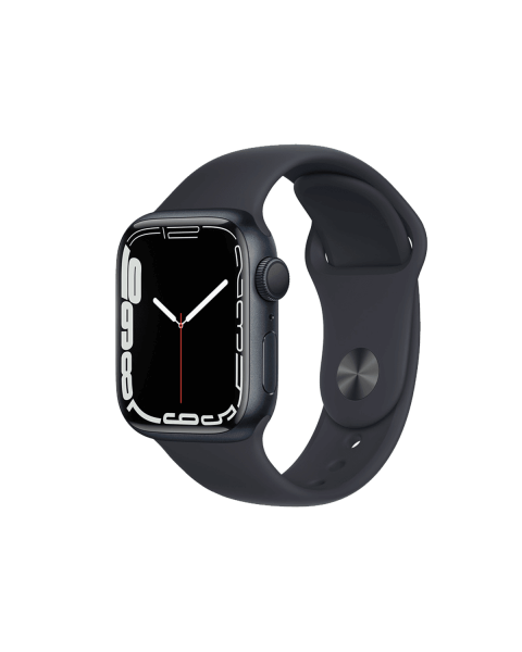 Refurbished Apple Watch Serie 7 | 41mm | Aluminium Mitternachtsblau | Blaues Sportarmband | GPS | WiFi + 4G