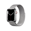 Refurbished Apple Watch Serie 7 | 41mm | Stainless Silber | Silber Milanaiseband | GPS | WiFi + 4G