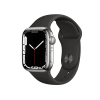 Refurbished Apple Watch Serie 7 | 41mm | Stainless Silber | Schwarzes Sportarmband | GPS | WiFi + 4G