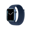 Refurbished Apple Watch Serie 7 | 45mm | Aluminium Blau | Blauer geflochtener Solo Loop | GPS | WiFi