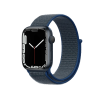 Refurbished Apple Watch Serie 7 | 45mm | Aluminium Mitternachtsblau | Blaues Sports Loop | GPS | WiFi + 4G