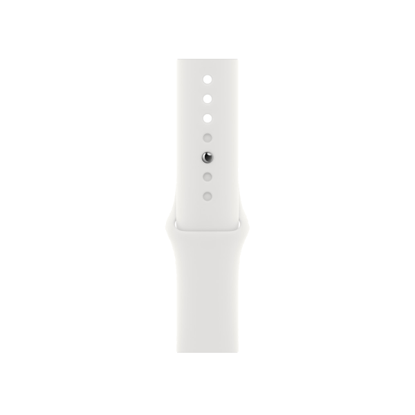 Refurbished Apple Watch Serie 7 | 45mm | Aluminium Starlight Weiß | Weißes Sportarmband | GPS | WiFi