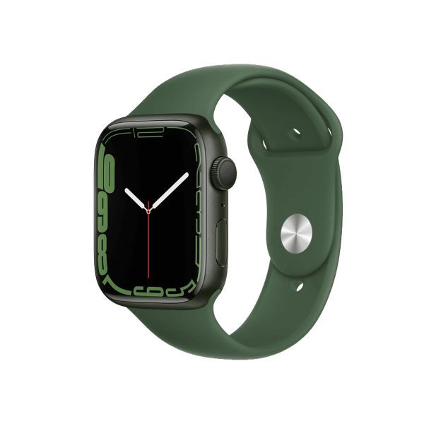 Refurbished Apple Watch Serie 7 | 45mm | Aluminium Grün | Grünes Sportarmband | GPS | WiFi + 4G