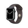 Refurbished Apple Watch Serie 7 | 45mm | Aluminium Mitternachtsblau | Braunes Sportarmband | GPS | WiFi + 4G