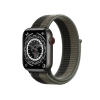 Refurbished Apple Watch Serie 7 | 45mm | Titanium Space Schwarz | Tornado/Graues Sportarmband | GPS | WiFi + 4G