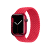 Refurbished Apple Watch Serie 7 | 45mm | Aluminium Rot | Roter geflochtene Solo Loop | GPS | WiFi