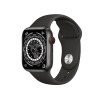 Refurbished Apple Watch Serie 7 | 45mm | Titan Space Schwarz | Swarchzes Sportarmband | GPS | WiFi + 4G
