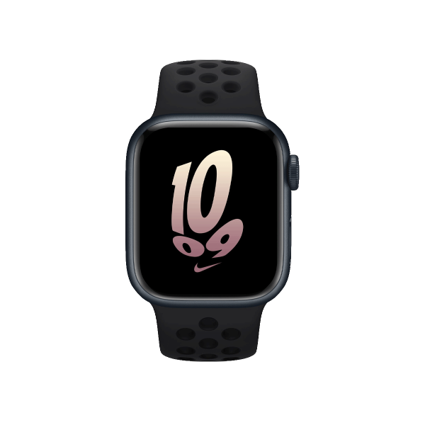 Refurbished Apple Watch Serie 8 | 41mm | Aluminium Mitternachtsblau | Nike Sport Loop Schwarz | GPS | WiFi