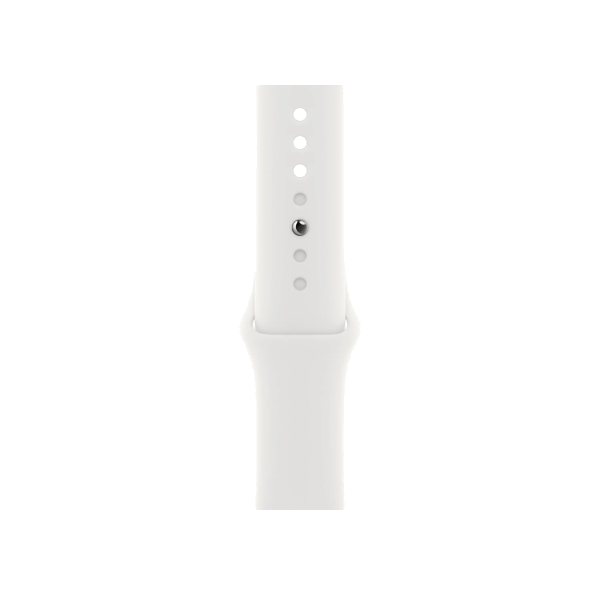 Refurbished Apple Watch Serie 8 | 45mm | Aluminium Starlight Weiß | Weißes Sportarmband | GPS | WiFi + 4G