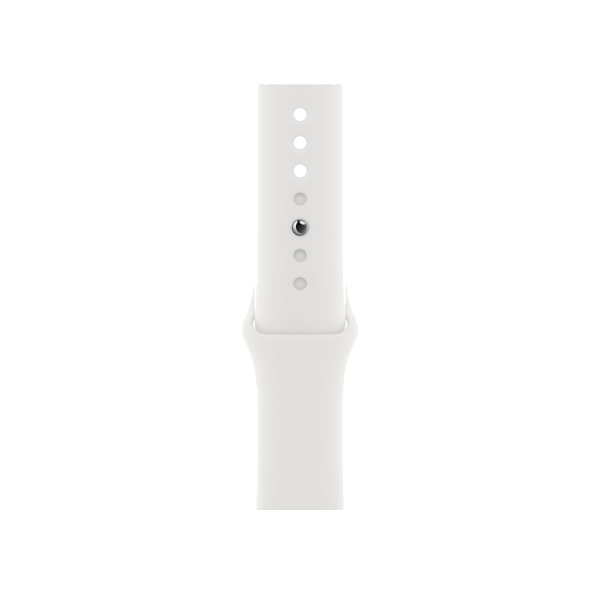 Refurbished Apple Watch Serie 8 | 45mm | Aluminium Silber | Weißes Sportarmband | GPS | WiFi + 4G