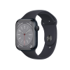Refurbished Apple Watch Serie 8 | 45mm | Aluminium Mitternachtsblau | Mitternachtsblaues Sportarmband | GPS | WiFi