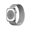 Apple Watch Series 8 | 45mm | Stainless Steel Case Zilver | Zilver Milanees bandje | GPS | WiFi + 4G
