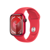 Refurbished Apple Watch Serie 9 | 41mm | Aluminium Rot | Rotes Sportarmband M/L | GPS | WiFi + 4G