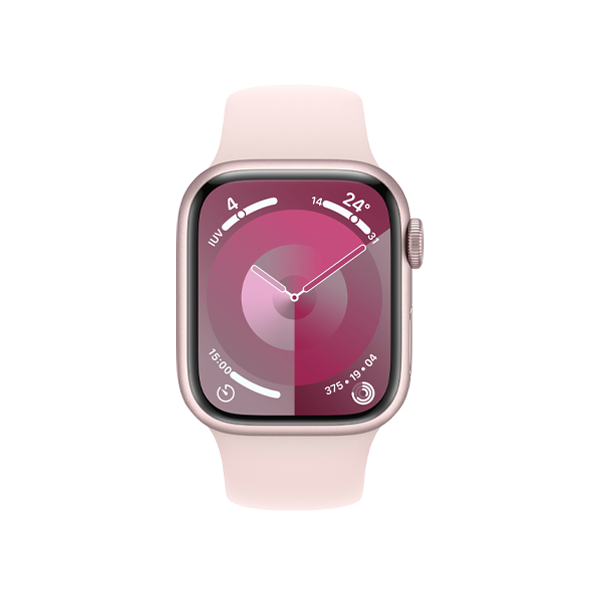 Refurbished Apple Watch Serie 9 | 41mm | Aluminium Rosa | Rosa Sportarmband S/M | GPS | WiFi