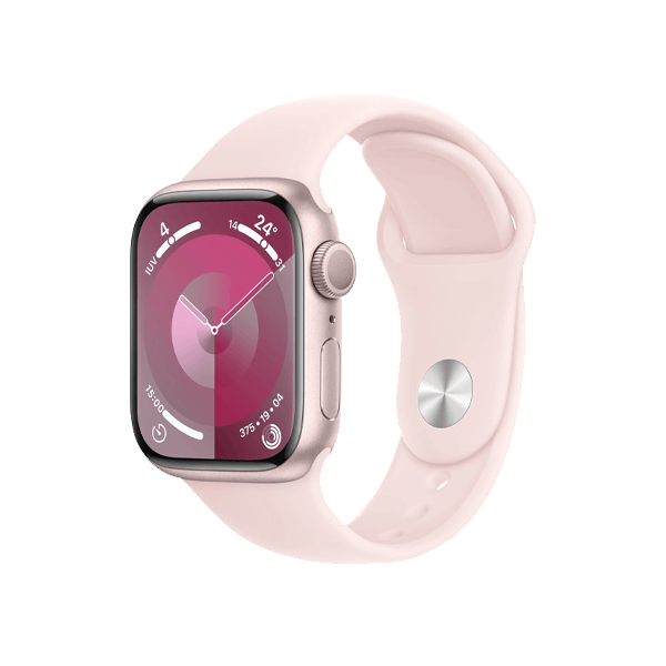Refurbished Apple Watch Serie 9 | 41mm | Aluminium Rosa | Rosa Sportarmband S/M | GPS | WiFi