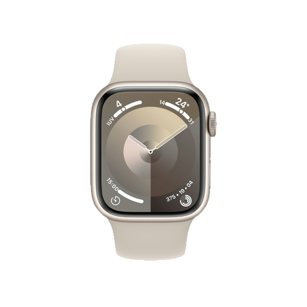 Refurbished Apple Watch Serie 9 | 41mm | Aluminium Polarstern | Polarstern Sportarmband S/M | GPS | WiFi