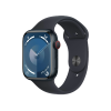Refurbished Apple Watch Serie 9 | 45mm | Aluminium Mitternacht | Mitternacht Sportarmband M/L | GPS | WiFi + 4G