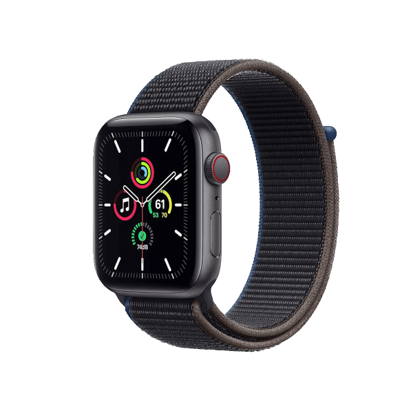 Refurbished Apple Watch Serie SE | 44mm | Aluminium Spacegrau | Charcoal Sport Loop | GPS | WiFi + 4G