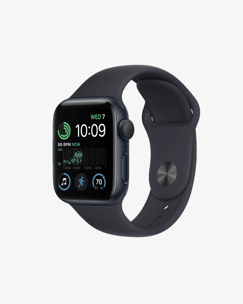 Refurbished Apple Watch Serie SE 2022 | 44mm | Aluminium Mitternachtsblau | Mitternachtsblaues Sportarmband | GPS | WiFi 