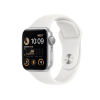 Apple Watch Series SE 2022 | 40mm | Aluminium Case Zilver | Wit sportbandje | GPS | WiFi + 4G