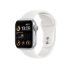 Refurbished Apple Watch Serie SE 2022 | 40mm | Aluminium Silber | Weißes Sportarmband | GPS | WiFi + 4G