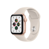 Refurbished Apple Watch Serie SE | 40mm | Aluminium Gold | Starlight Weißes Sportarmband | GPS | WiFi + 4G