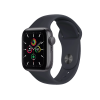 Apple Watch Series SE | 40mm | Aluminium Case Spacegrijs | Middernacht Blauw sportbandje | GPS | WiFi + 4G
