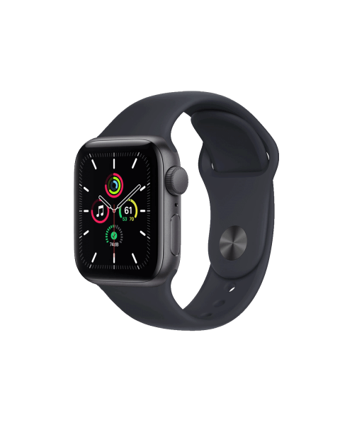 Refurbished Apple Watch Serie SE | 40mm | Aluminium Spacegrau | Mitternachtsblaues Sportarmband | GPS | WiFi
