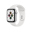 Refurbished Apple Watch Serie SE | 44mm | Aluminium Silber | Weißes Sportarmband | GPS | WiFi