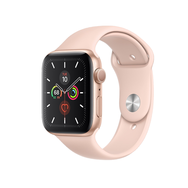 Refurbished Apple Watch Serie 5 | 40mm | Aluminium Gold | Rosa Sportarmband | GPS | WiFi + 4G