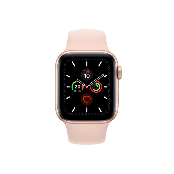 Refurbished Apple Watch Serie 5 | 40mm | Aluminium Gold | Rosa Sportarmband | GPS | WiFi + 4G