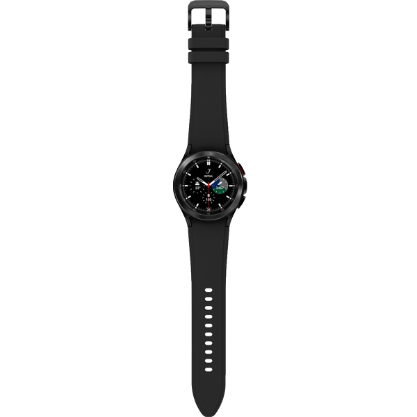 Refurbished Galaxy Watch4 Classic | 42mm | Stainless Steel Schwarz | Schwarzes Sportarmband | GPS | WiFi + 4G