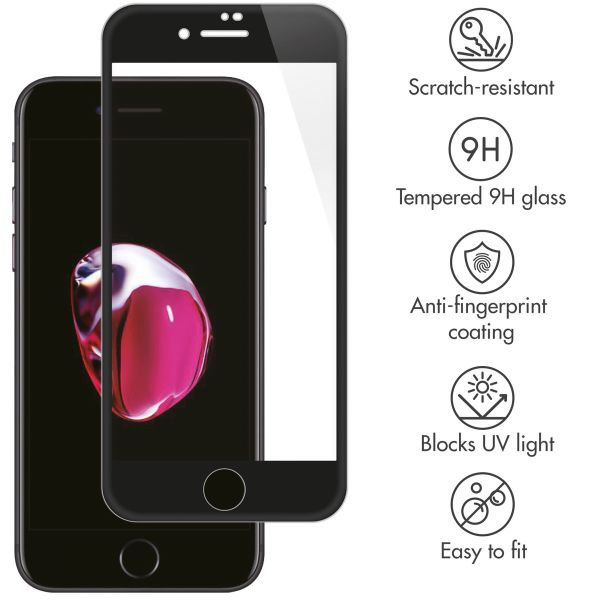 Premium Screen Protector aus gehärtetem Glas für das iPhone 8 Plus / 7 Plus / 6(s) Plus - Schwarz