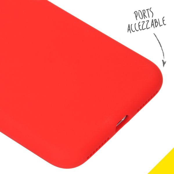 Liquid Silikoncase Schwarz für das iPhone 8 Plus / 7 Plus - Rot