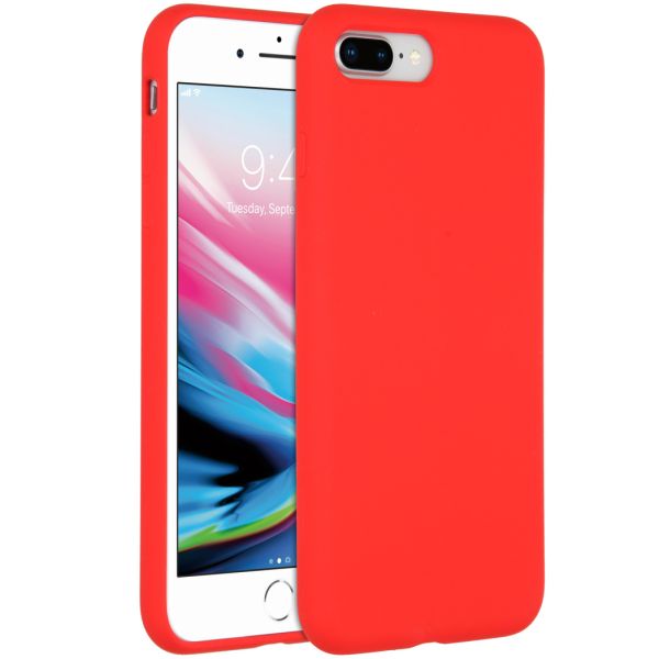Liquid Silikoncase Schwarz für das iPhone 8 Plus / 7 Plus - Rot