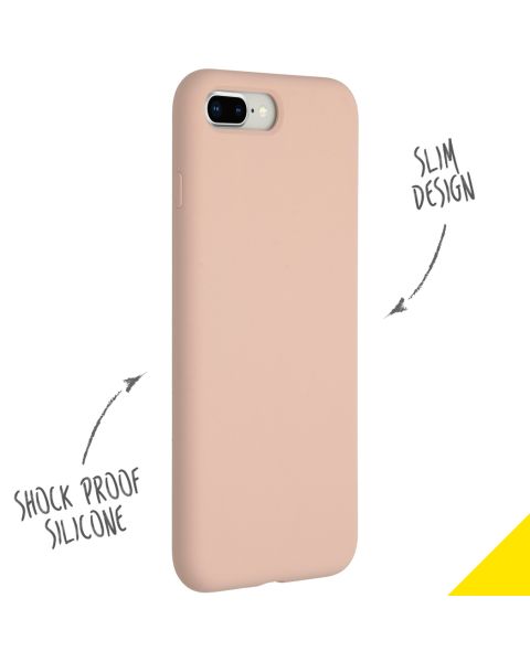 Liquid Silikoncase Schwarz für das iPhone 8 Plus / 7 Plus - Rosa