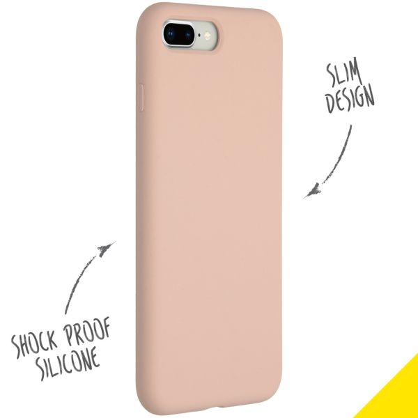 Liquid Silikoncase Schwarz für das iPhone 8 Plus / 7 Plus - Rosa
