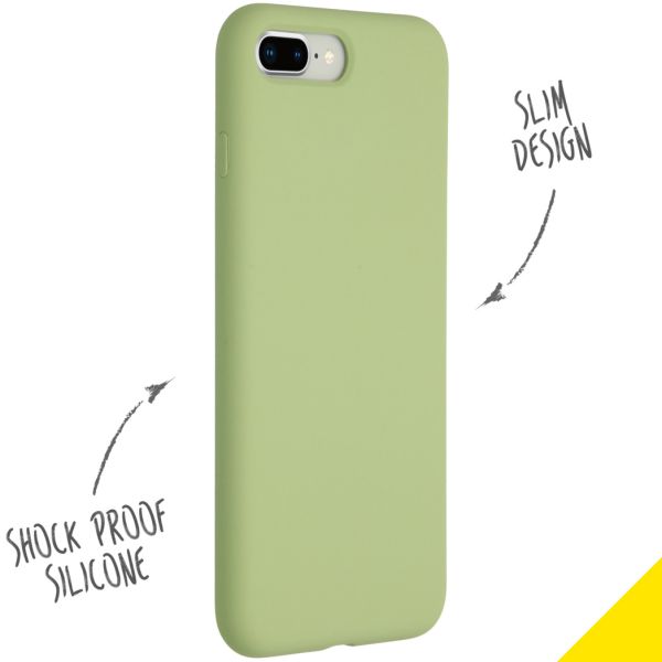 Liquid Silicone Backcover iPhone 8 Plus / 7 Plus - Groen / Green