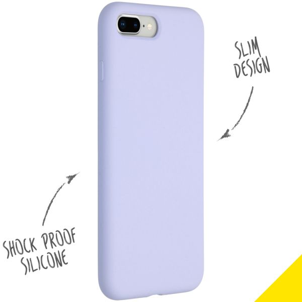Liquid Silikoncase Schwarz für das iPhone 8 Plus / 7 Plus - Lila